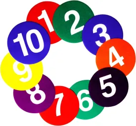 9 Inch Poly Spots, 10PCS Anti-Slip Spot Markers Floor Spots, Waterproof Flat Filed Cones Poly Dots for Agility Drills, Basketball, Football Training, Sport Activities and Exercise