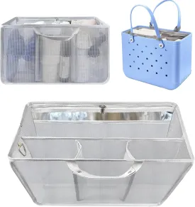 Beach Bag Organizer Insert Compatible with X Large Bogg Bag AccessoriesWet and Dry Separation Insert Divider Pouch Fit for Original XL Bogg Bags,Durable Material-Grey