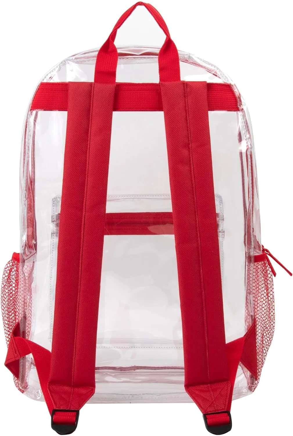 Bulk Clear Backpacks Wholesale for School 24 Pack Clear Backpacks for Boys, Girls, School, Stadium, Travel (Red Pack)
