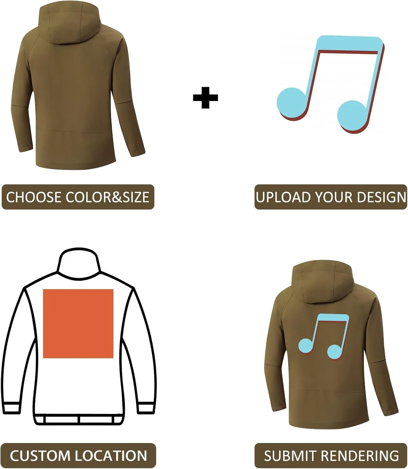 Custom Mens Waterproof Jacket Add Your Design Lightweight Mountain Sports Outdoor Windbreaker Hooded Raincoat Shell