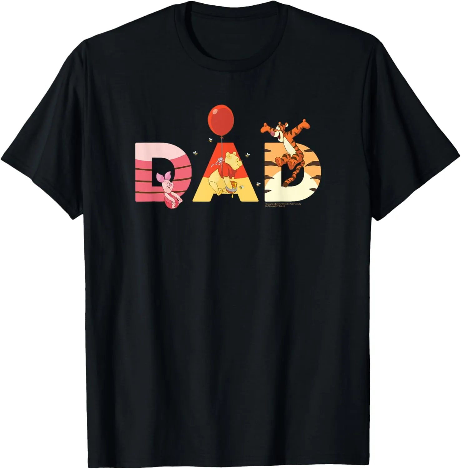 Disney Winnie the Pooh and Friends Dad Fathers Day Birthday T-Shirt