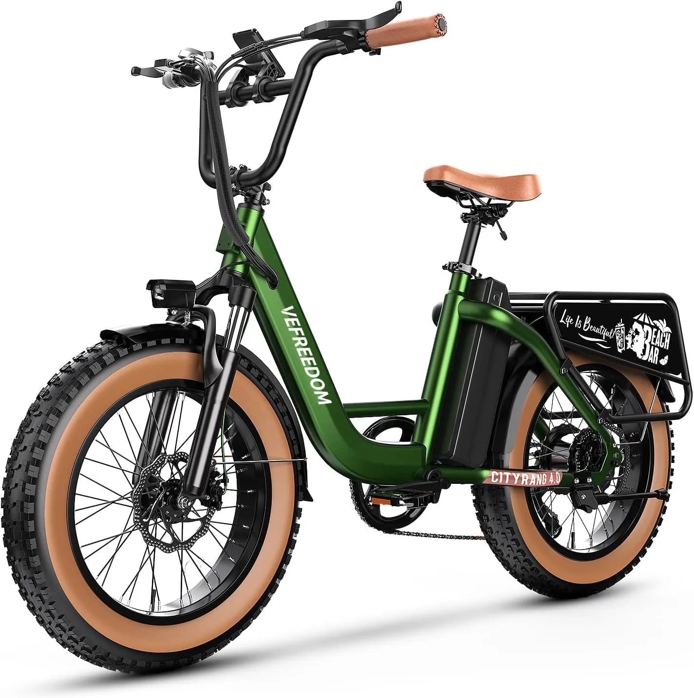 Electric Bike for Adults with Peak 1500W Motor, 48V 20Ah Removable Battery Fast Ebike,Max 70Miles & 30MPH,20" x4.0 Fat Tire Commuting Electric Mountain Bike,7-Speed, Step-Thru Bicycle