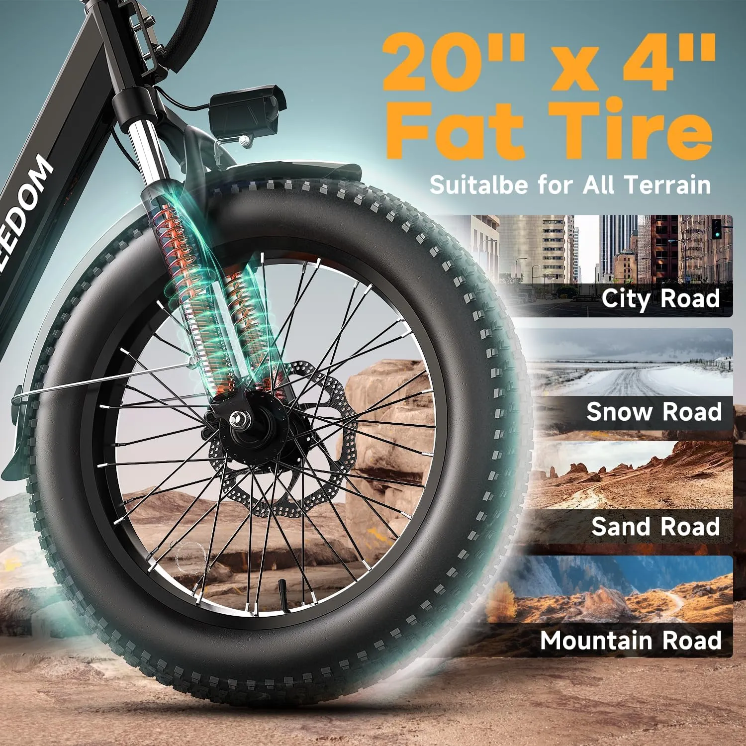 Electric Bike for Adults with Peak 1500W Motor, 48V 20Ah Removable Battery Fast Ebike,Max 70Miles & 30MPH,20" x4.0 Fat Tire Commuting Electric Mountain Bike,7-Speed, Step-Thru Bicycle