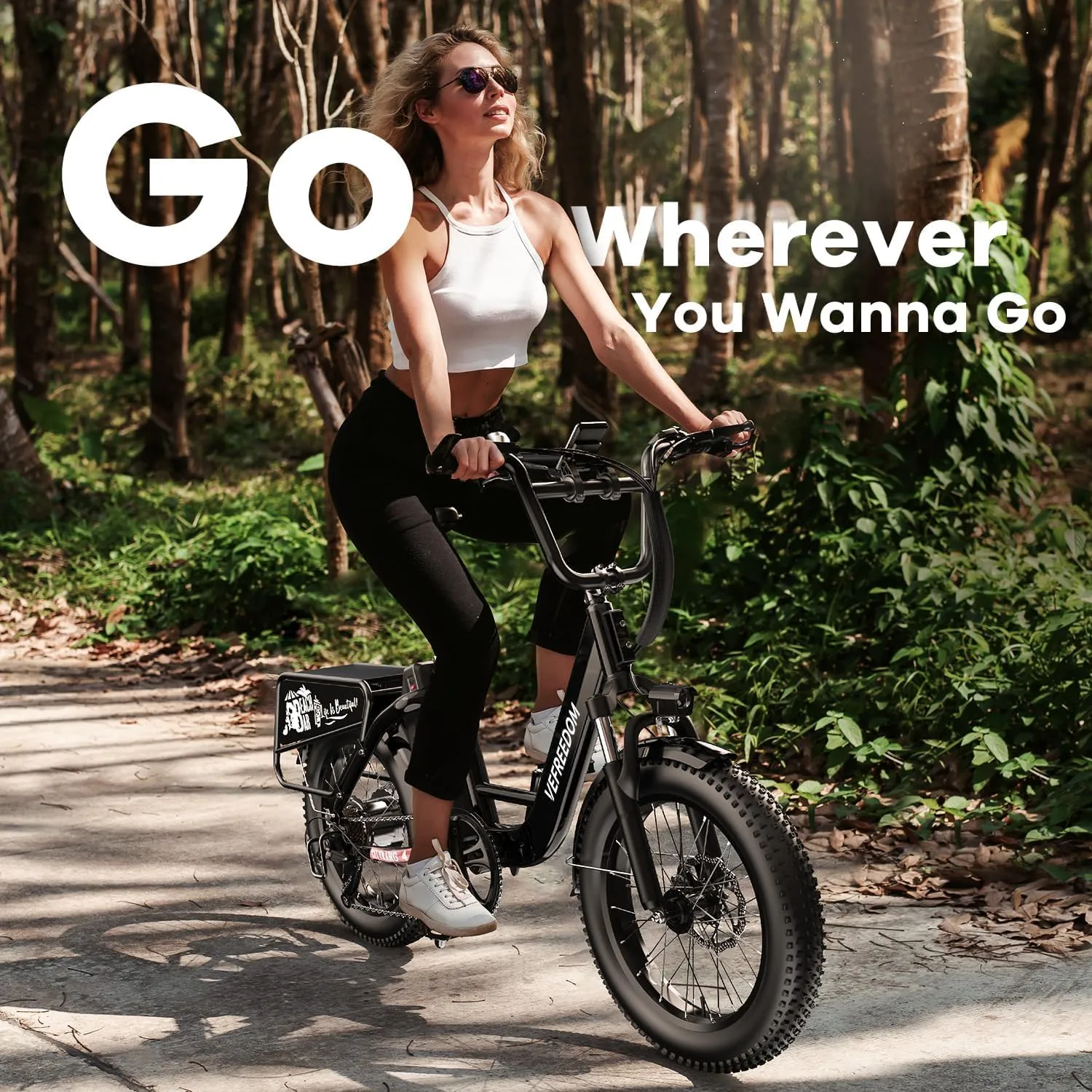 Electric Bike for Adults with Peak 1500W Motor, 48V 20Ah Removable Battery Fast Ebike,Max 70Miles & 30MPH,20" x4.0 Fat Tire Commuting Electric Mountain Bike,7-Speed, Step-Thru Bicycle