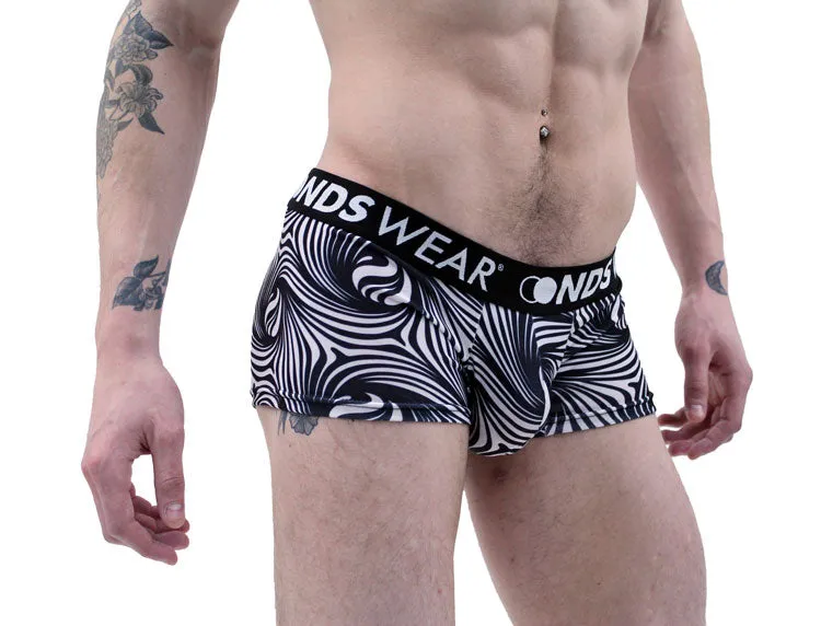 Festivo Black and White Men's Short Trunk Underwear