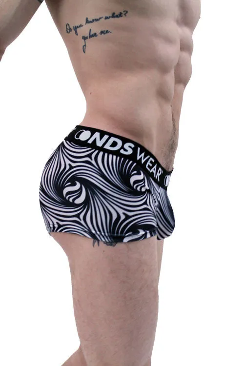 Festivo Black and White Men's Short Trunk Underwear
