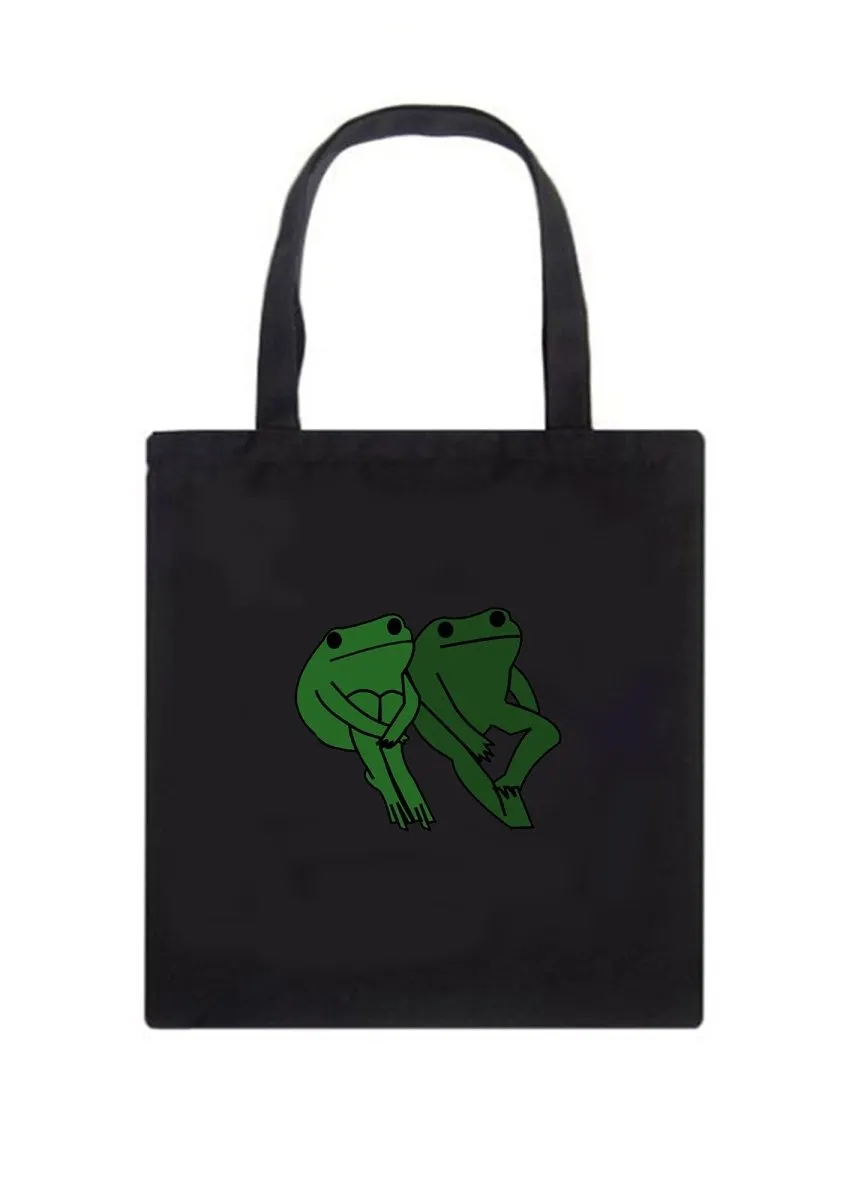 Frog Pepe Canvas Tote Bag
