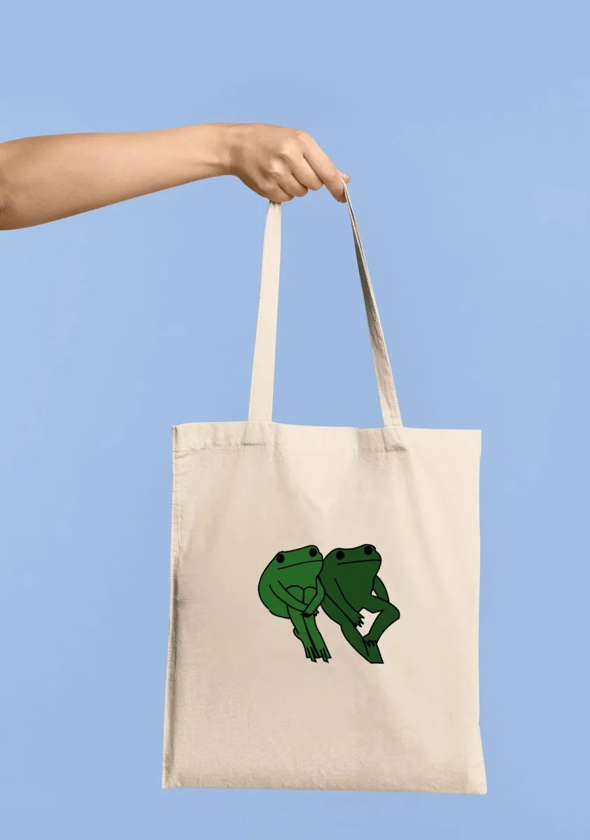 Frog Pepe Canvas Tote Bag