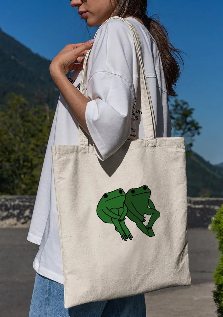Frog Pepe Canvas Tote Bag
