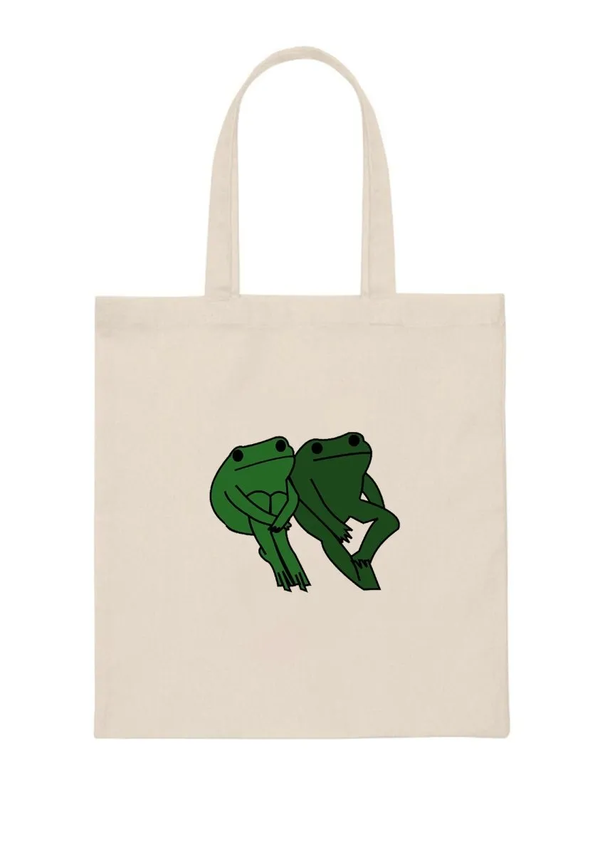 Frog Pepe Canvas Tote Bag