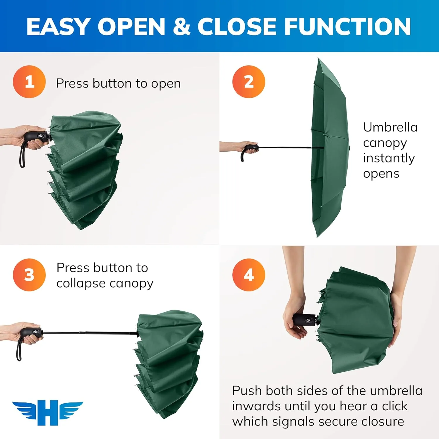 HERO Travel Umbrella ?C Windproof, Compact and Portable