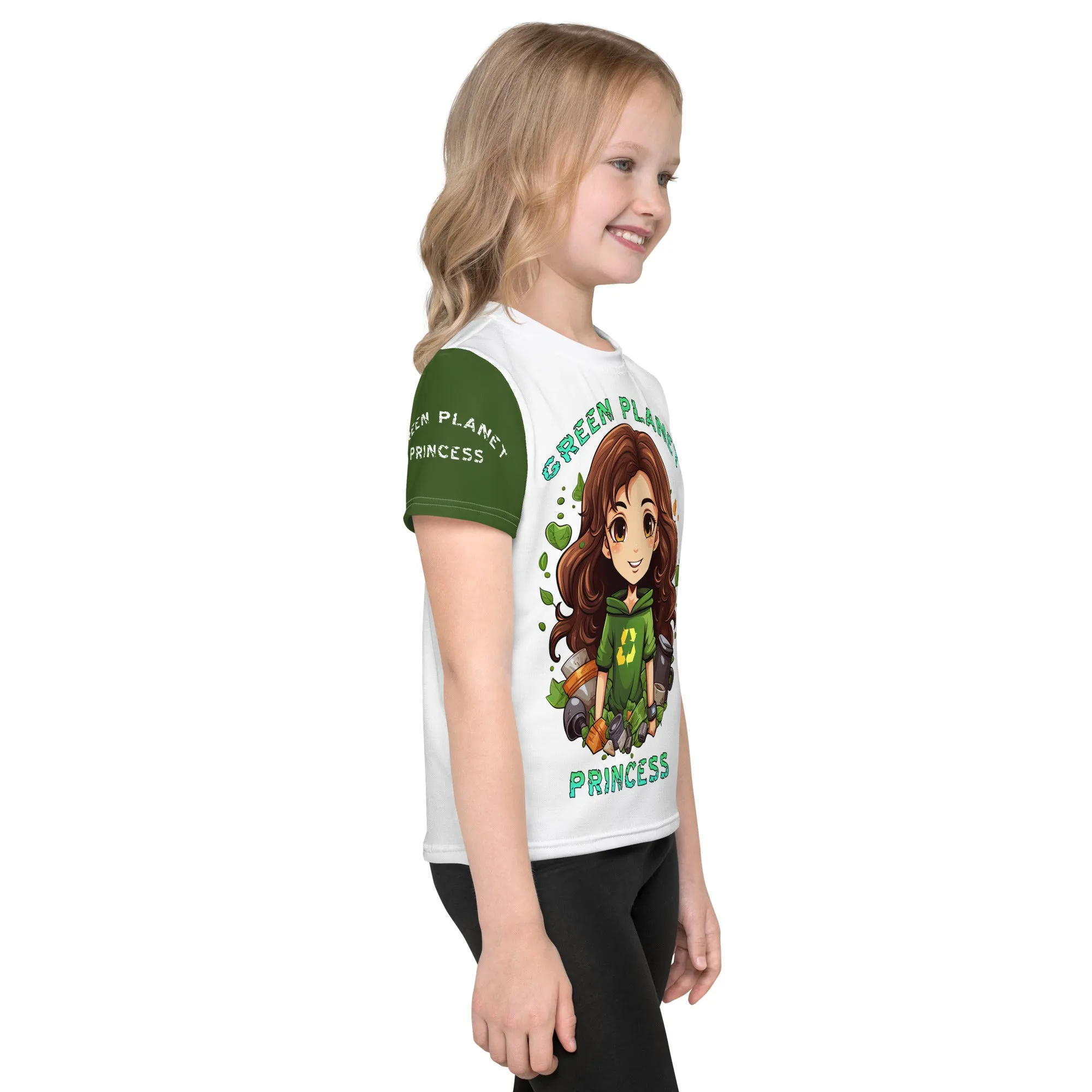 Kids T-Shirt Green Planet Princess