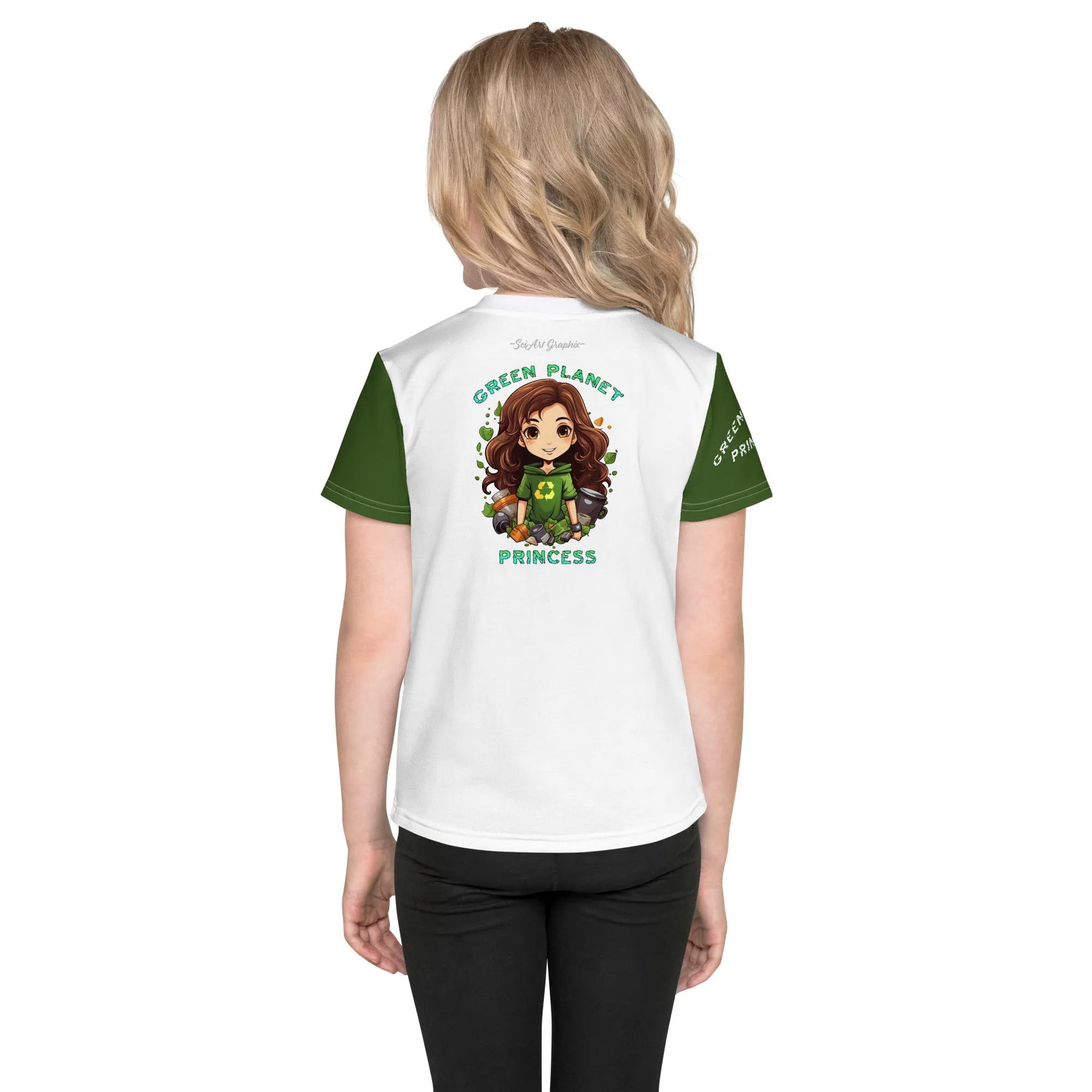 Kids T-Shirt Green Planet Princess