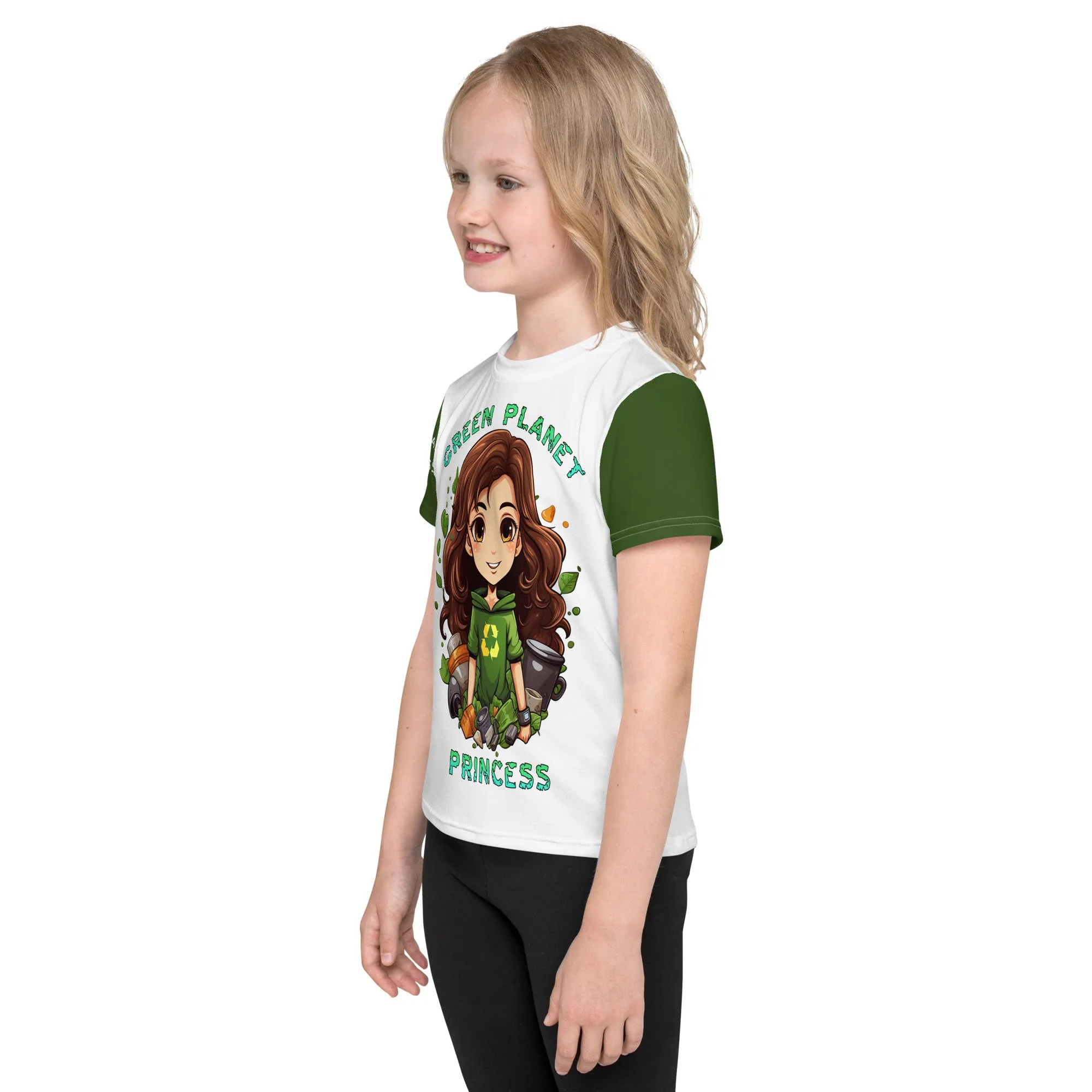 Kids T-Shirt Green Planet Princess