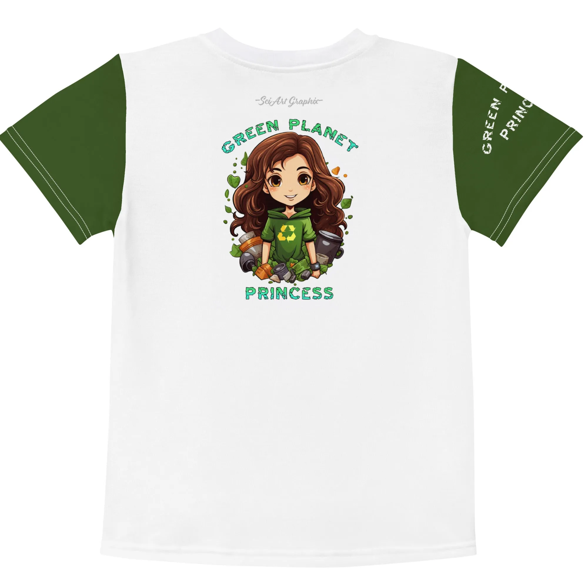 Kids T-Shirt Green Planet Princess