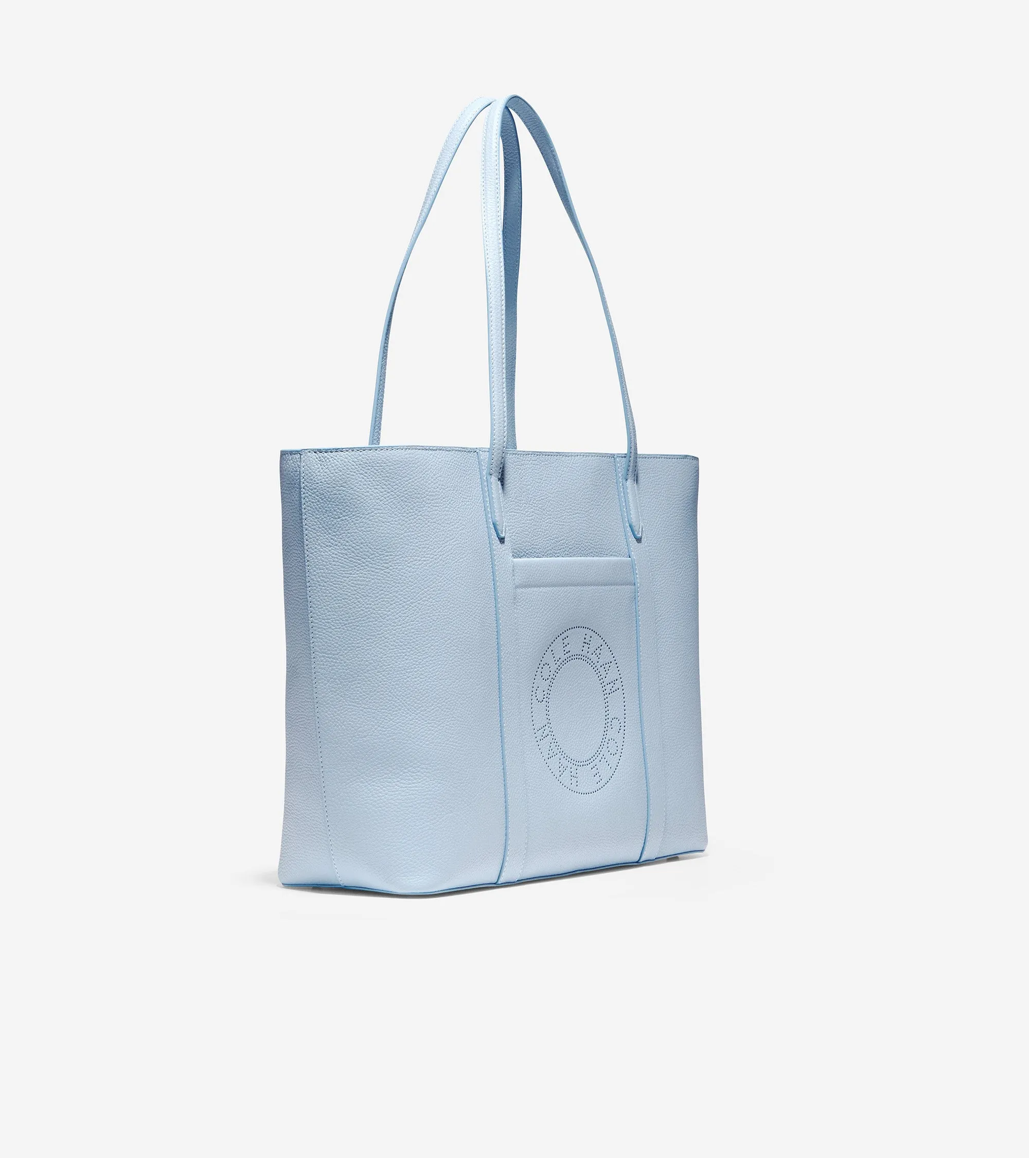 Leather Zip Top Tote