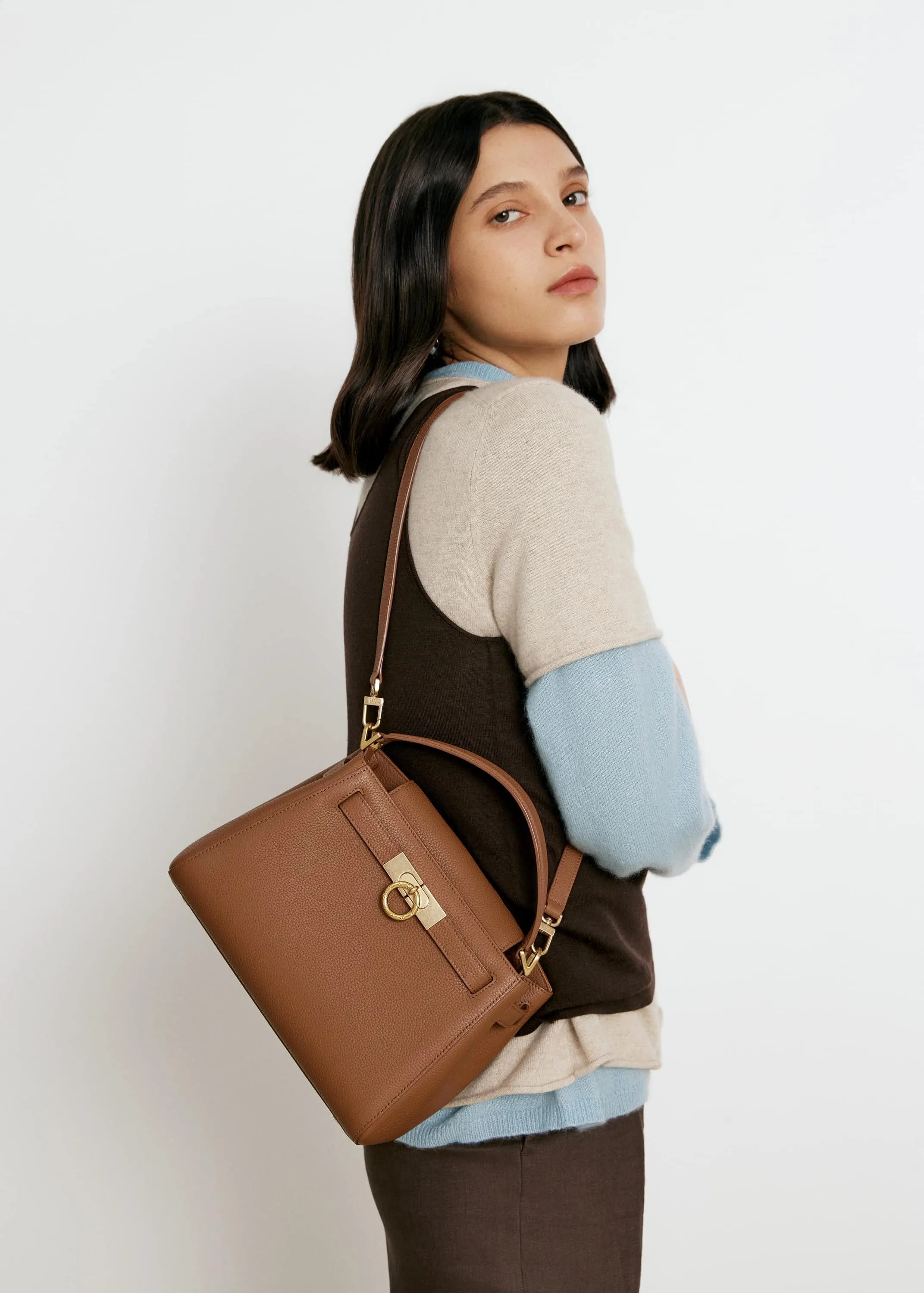 Madison Top Handle Bag - Pebbled