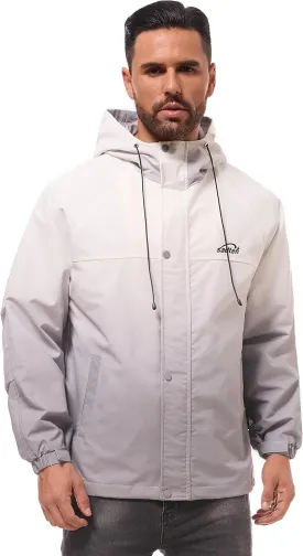 MONTVOO Lightweight Jackets for Men Zip Up Softshell Wind Breaker Hooded Hiking Coat Tactical Running Travel