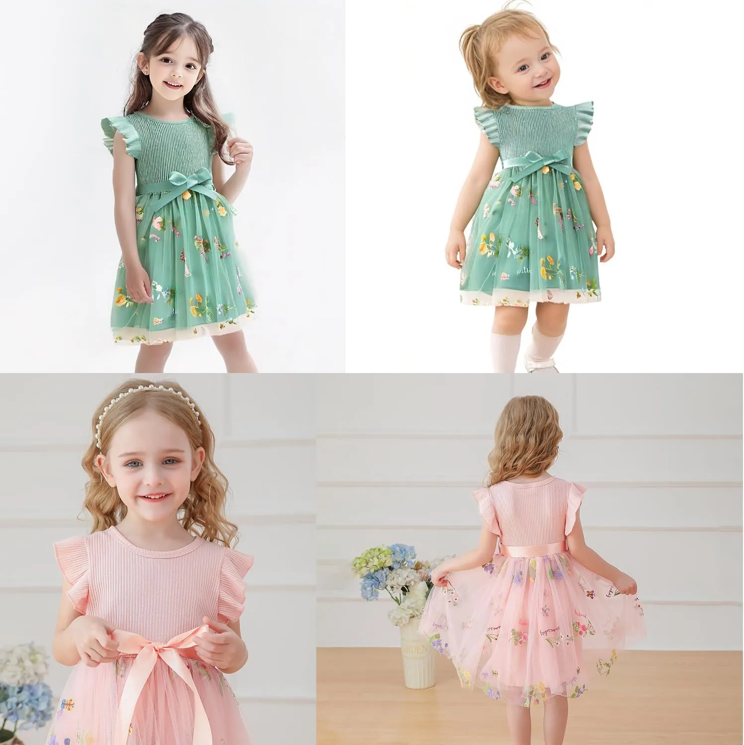 Nileafes Toddler Girl Tulle Dress Casual Summer Princess Dresses