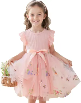 Nileafes Toddler Girl Tulle Dress Casual Summer Princess Dresses