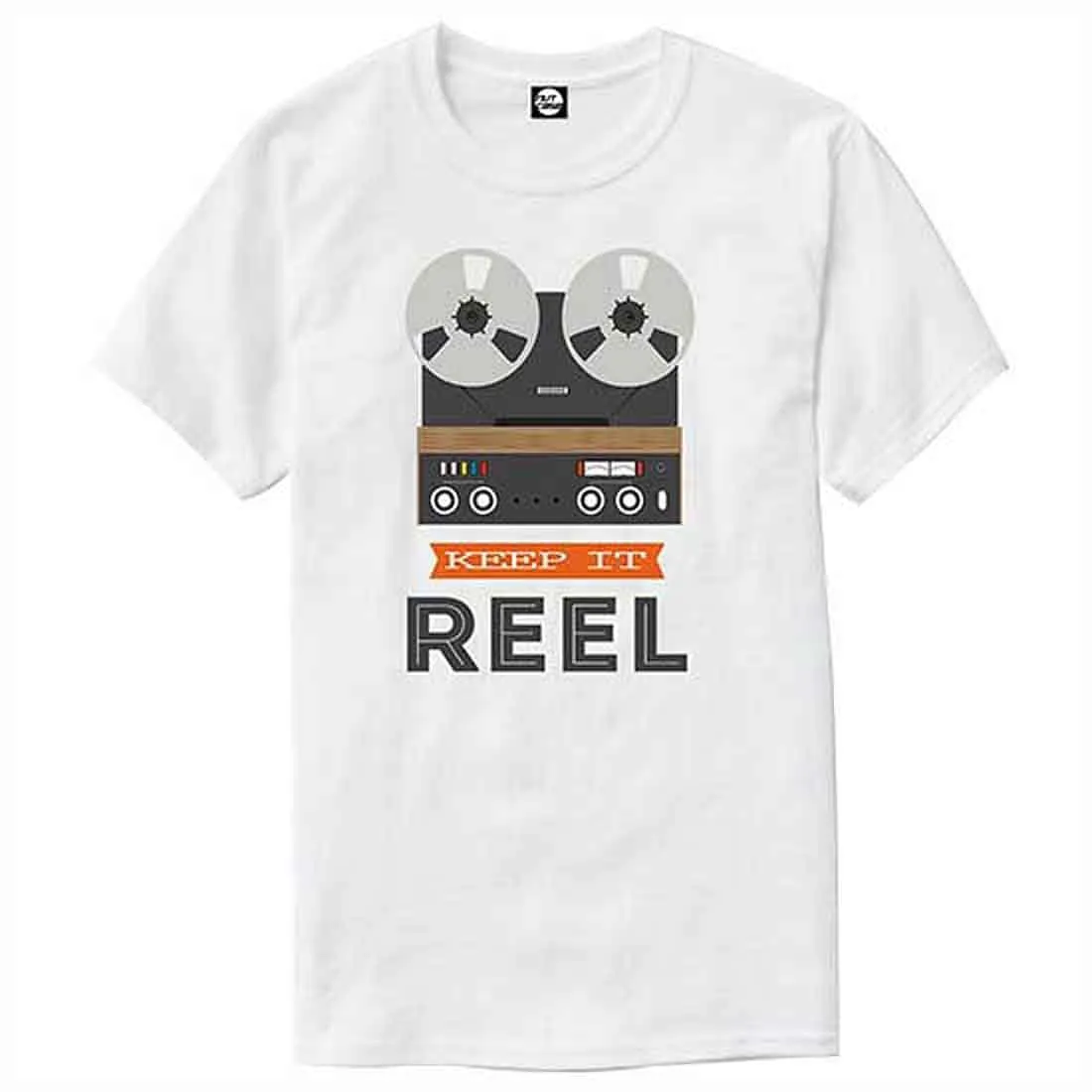Nutcase Designer Round Neck Men's T-Shirt Wrinkle-Free Poly Cotton Tees - Reel