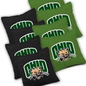 Ohio Bobcats Cornhole Bags Set of 8 Officially Licensed ACA Regulation Baggo Bean Bags ~ Made in The USA