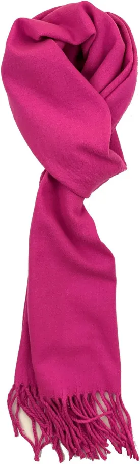 Plum Feathers Winter Scarf Shawl with Cashmere Feel - Rich Solid Colors Winter Scarves and Wraps 72" x 12"