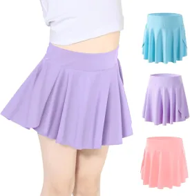 Skort Girls, Athletic Skirts for Tennis Golf, Butterfly Flowy Shorts for Kids, Shorts with Pocket