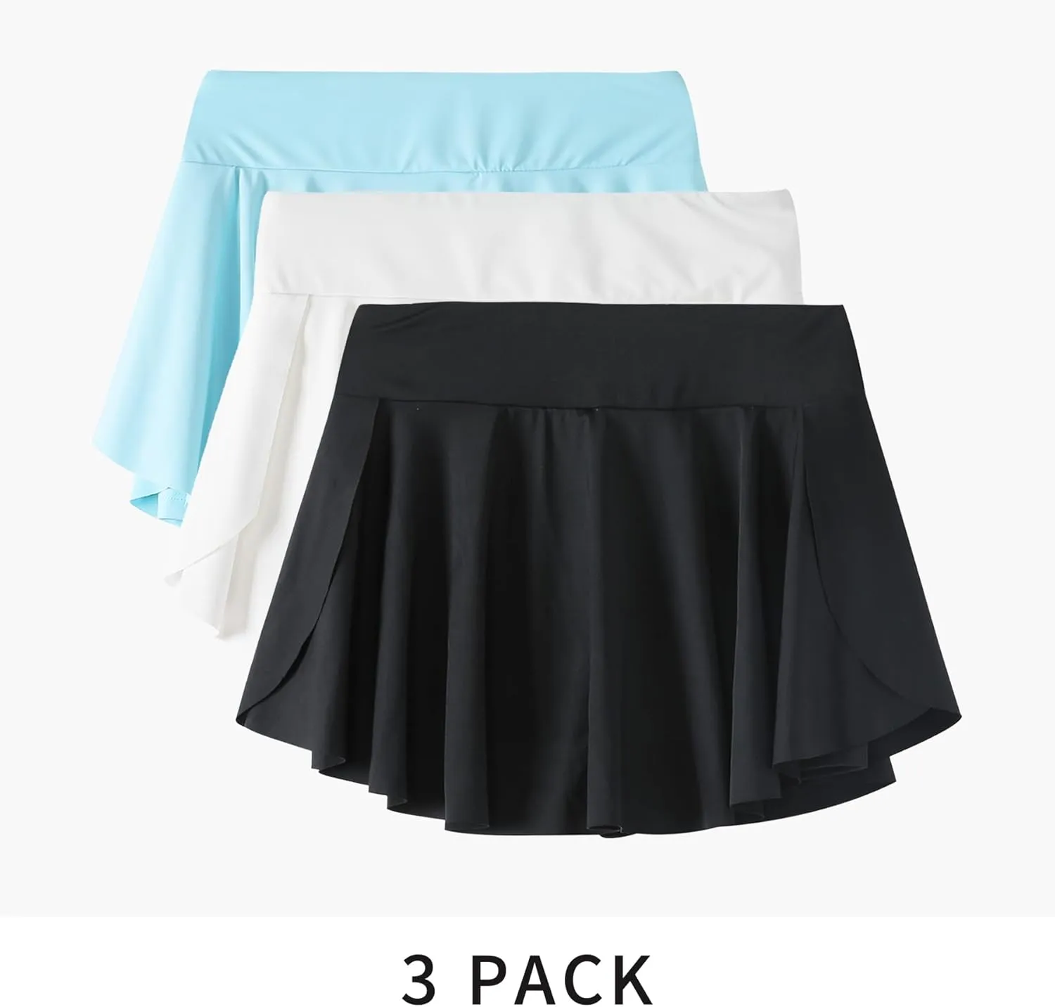 Skort Girls, Athletic Skirts for Tennis Golf, Butterfly Flowy Shorts for Kids, Shorts with Pocket