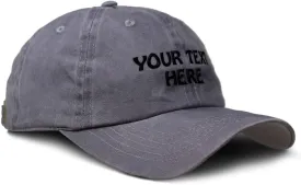 Soft Washed Baseball Cap Custom Personalized Text Dad Hats for Men & Women